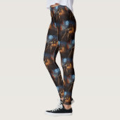 Leggings Golden Retriever Halloween effroi (Gauche)