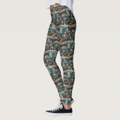 Leggings Golden Retriever Noël Festive Voyage (Gauche)