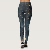 Leggings Golden Starry Night - Luxe Celestial Activewear (Dos)