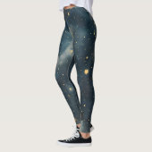 Leggings Golden Starry Night - Luxe Celestial Activewear (Gauche)