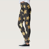 Leggings Golden Stars du Black Background (Gauche)
