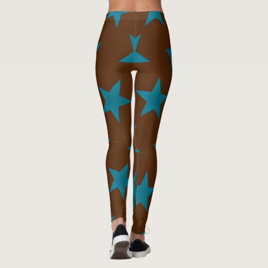 Leggings Golden Stars Pattern 16 (Dos)