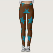 Leggings Golden Stars Pattern 16 (Devant)