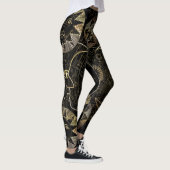 Leggings Golden Sun Moon Stars Art d'astronomie céleste (Droite)