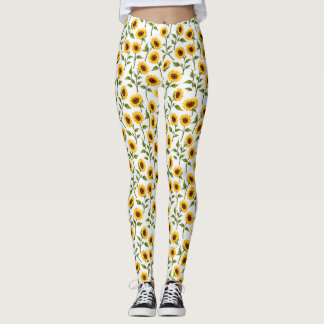 Leggings Golden Sunflower Bliss