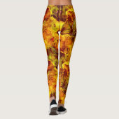 Leggings Golden Sunshine Textures Abstraites (Dos)