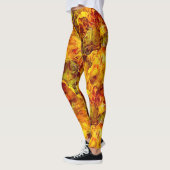 Leggings Golden Sunshine Textures Abstraites (Gauche)