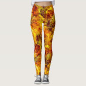 Leggings Golden Sunshine Textures Abstraites (Devant)
