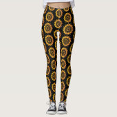 Leggings Golden Unique Mandala Design (Devant)