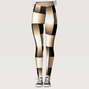 Leggings Golden Weight Design ~ Tan ~ Noir ~ Or ~ Or ~