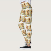 Leggings Goldendoodle aux oeufs de Pâques (Gauche)