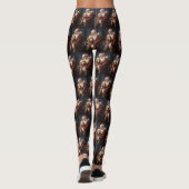 Leggings Goldendoodle avec Noël Festif du Père Noël (Dos)