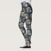 Leggings Goldendoodle Chiens Citrouille Halloween Funny (Gauche)