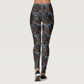Leggings Goldendoodle Citrouille Halloween effrayant (Dos)