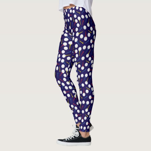 Leggings Golfer Golf Balls et Motif Tee - shirt (Gauche)