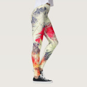 Leggings Gorgeous Funky Vibrant Feather Design (Droite)