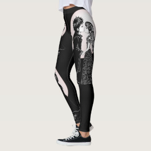 Leggings Gothique Emo Enfants Kiss Valentine's Day