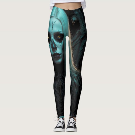 Leggings Gothique Zombie Dark Elegance (Devant)