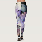 Leggings gouttelette d'eau sur la fleur bleue (Dos)