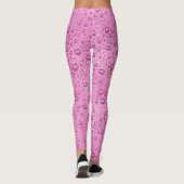 Leggings gouttelettes d'eau roses chaudes (Dos)