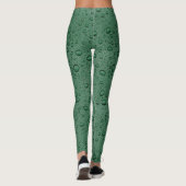 Leggings gouttelettes d'eau vertes (Dos)