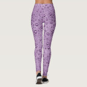 Leggings gouttelettes d'eau violette (Dos)