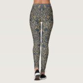 Leggings Grace Forest Green Lotus Paisley Artisan Pattern (Dos)