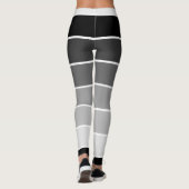 Leggings Gradation Répartie Du Blanc Au Noir (Dos)