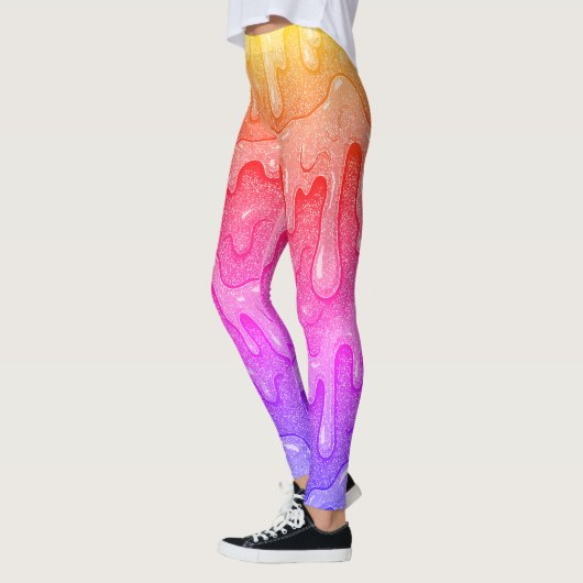 Leggings Gradient arc-en-ciel Douce goutte (Gauche)