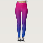 Leggings Gradient bisexuel de drapeau (Devant)