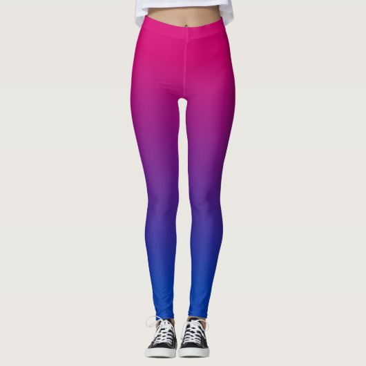 Leggings Gradient bisexuel de drapeau (Devant)