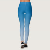 Leggings Gradient bleu ciel avec monogramme élégant (Dos)