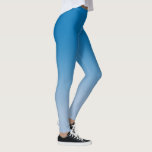 Leggings Gradient bleu ciel élégant<br><div class="desc">Un élégant dégradé bleu foncé à bleu clair ajoute un accent moderne à votre armoire. Pour voir le design minimaliste d'ombré bleu ciel sur d'autres articles, cliquez sur le lien "Rocklawn Arts". © Claire E. Skinner, Tous droits réservés.</div>