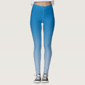 Leggings Gradient bleu ciel élégant (Devant)