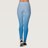 Leggings Gradient bleu clair à bleu foncé avec un monogramm (Dos)