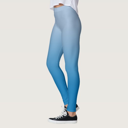 Leggings Gradient bleu clair à bleu foncé avec un monogramm (Gauche)
