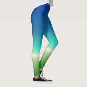 Leggings Gradient bleu-vert d'océan (Droite)