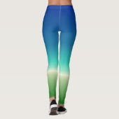 Leggings Gradient bleu-vert d'océan (Dos)