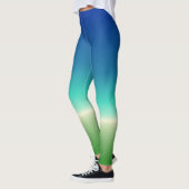 Leggings Gradient bleu-vert d'océan (Gauche)