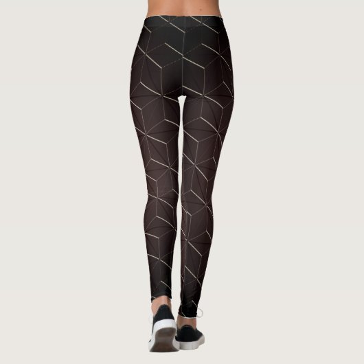 Leggings Gradient Brown Style géométrique sans couture Moti (Dos)