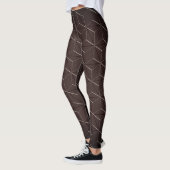 Leggings Gradient Brown Style géométrique sans couture Moti (Gauche)