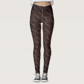 Leggings Gradient Brown Style géométrique sans couture Moti (Devant)