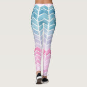 Leggings Gradient Chevron : Aquarelle Motif Herringbone. (Dos)