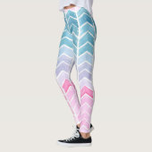 Leggings Gradient Chevron : Aquarelle Motif Herringbone. (Gauche)