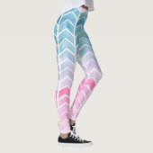 Leggings Gradient Chevron : Aquarelle Motif Herringbone. (Droite)