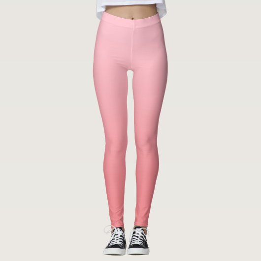 Leggings Gradient de corail rose pâle (Devant)