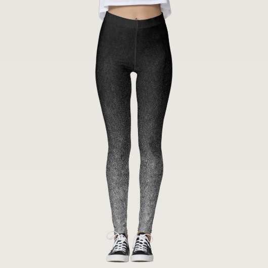 Leggings Gradient de Parties scintillant noir et argent per (Devant)