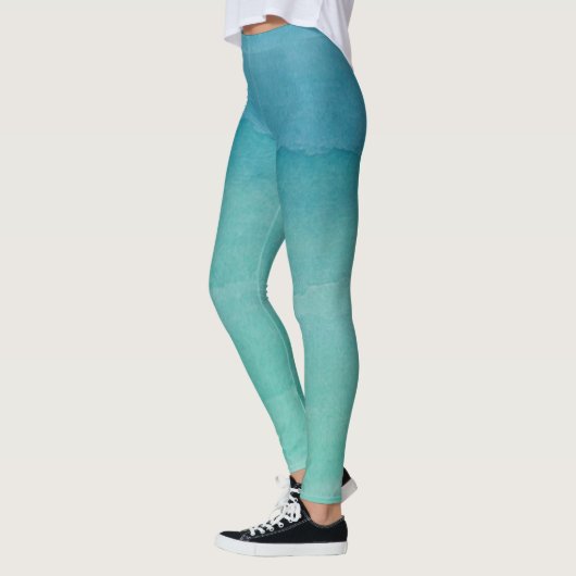 Leggings Gradient d'ombre de bleu de turquoise pour le (Gauche)