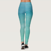 Leggings Gradient d'ombre de bleu de turquoise pour le (Dos)