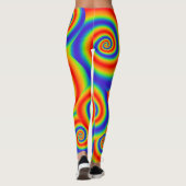 Leggings Gradient du Colorful Spiral Effect (Dos)